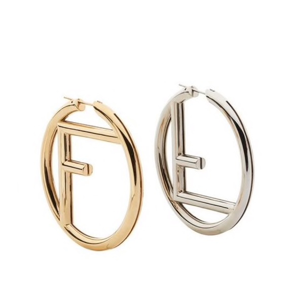 fendi logo hoops